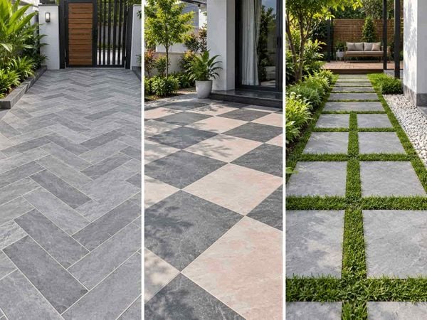 Cách xếp gạch sân vườn đẹp