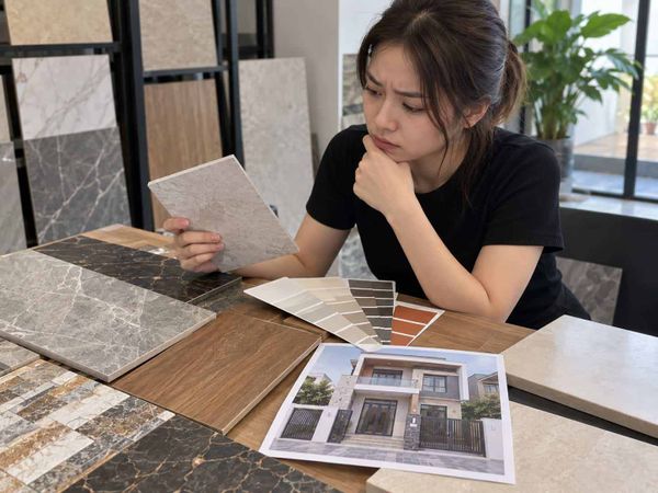 Lỗi thường gặp khi phối màu gạch ốp mặt tiền