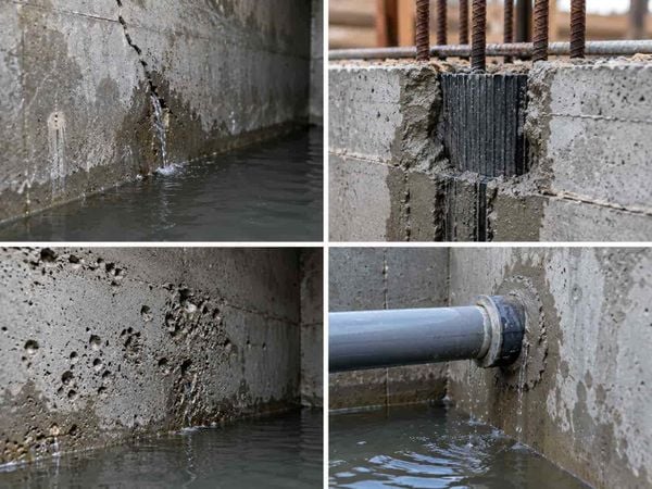 Vì sao bể nước ngầm dễ bị thấm