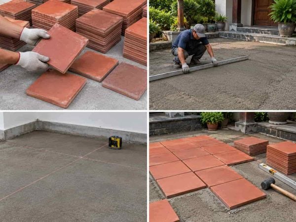 Cách lát gạch tàu đẹp