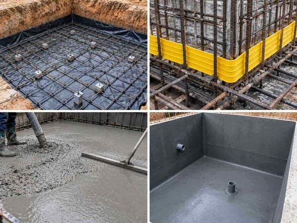 Quy trình chống thấm bể nước ngầm xây mới