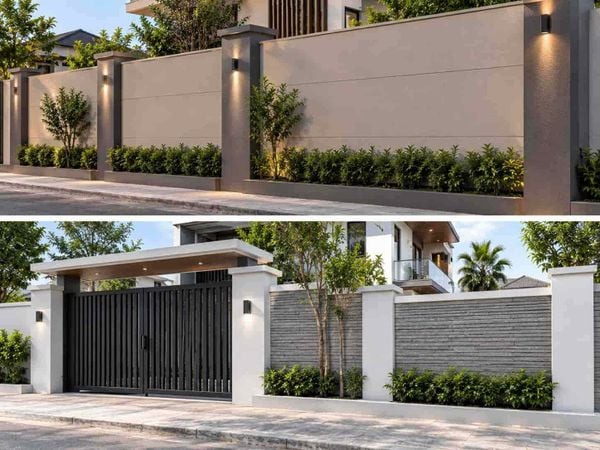 Các mẫu hàng rào xây gạch đẹp