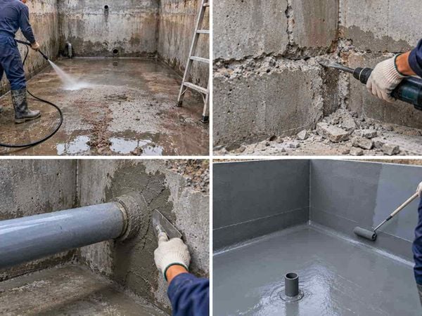 Cách chống thấm bể nước ngầm đã bị thấm
