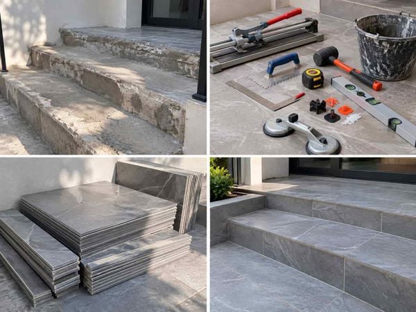 Lát gạch bậc thềm cần chuẩn bị gì