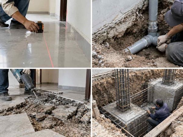 Cách xử lý nền nhà bị lún