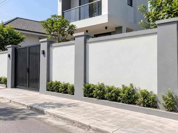 Mẫu tường rào xây gạch đơn giản