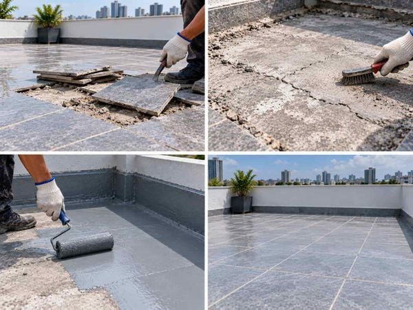 Chống thấm sân thượng đã lát gạch
