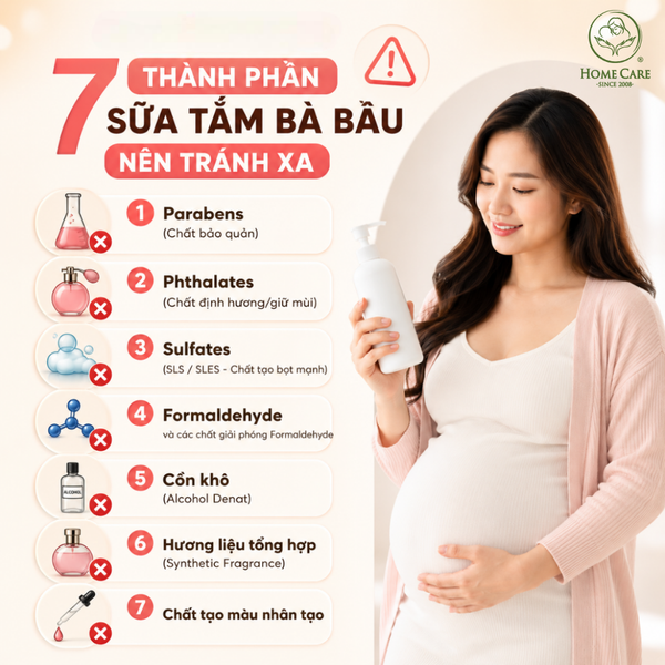 Cảnh báo 7 thành phần sữa tắm bà bầu nên tránh xa