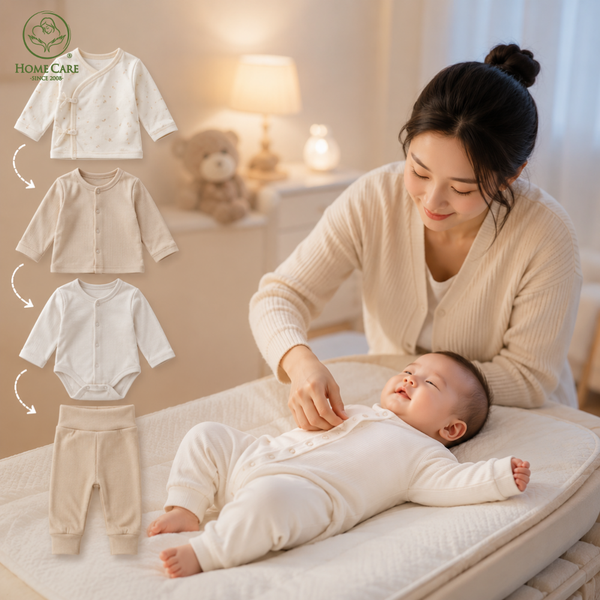 Mặc quần áo vừa đủ cho bé
