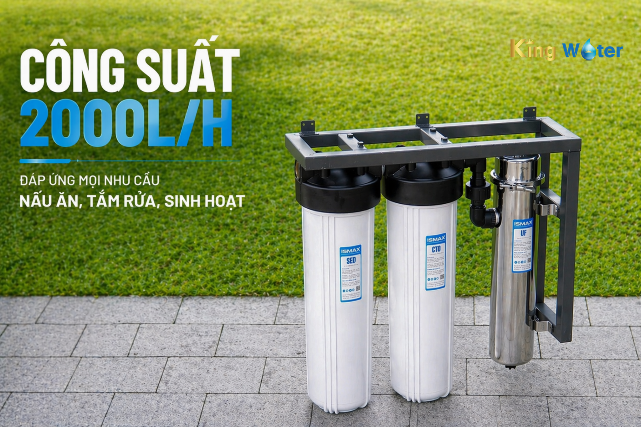 Lọc tổng chung cư sở hữu công suất lọc khủng 200L/H, đáp ứng mọi nhu cầu sử dụng