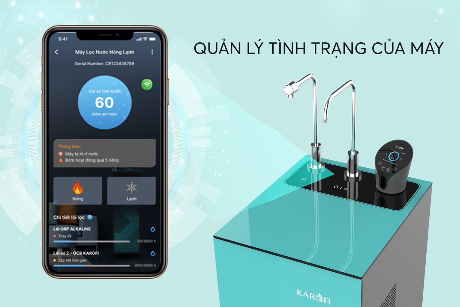 Khi phát hiện sự cố, màn hình sẽ hiển thị mã lỗi chi tiết