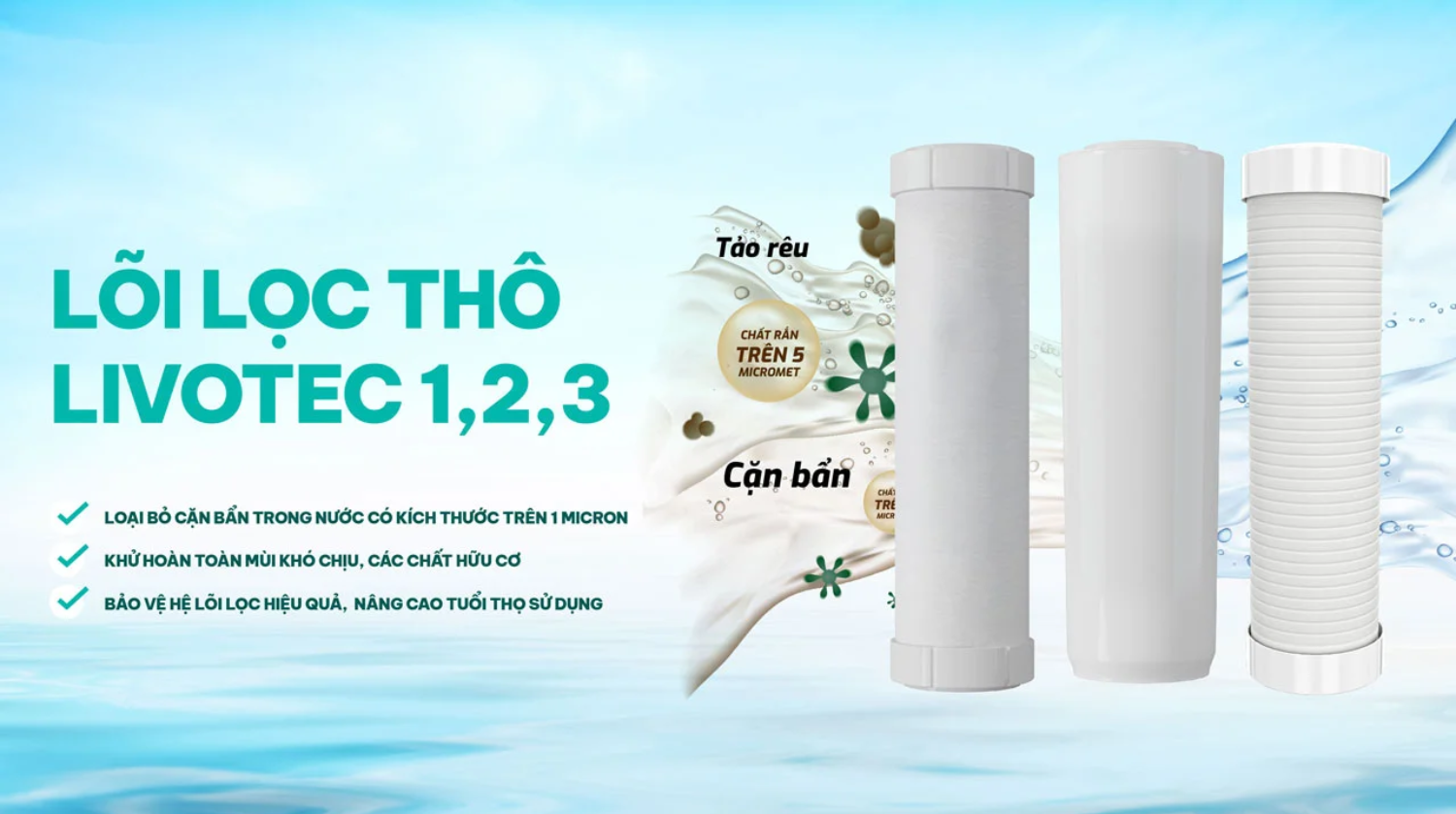 Ba lõi lọc thô đóng vai trò “bộ lọc tiền xử lý” quan trọng