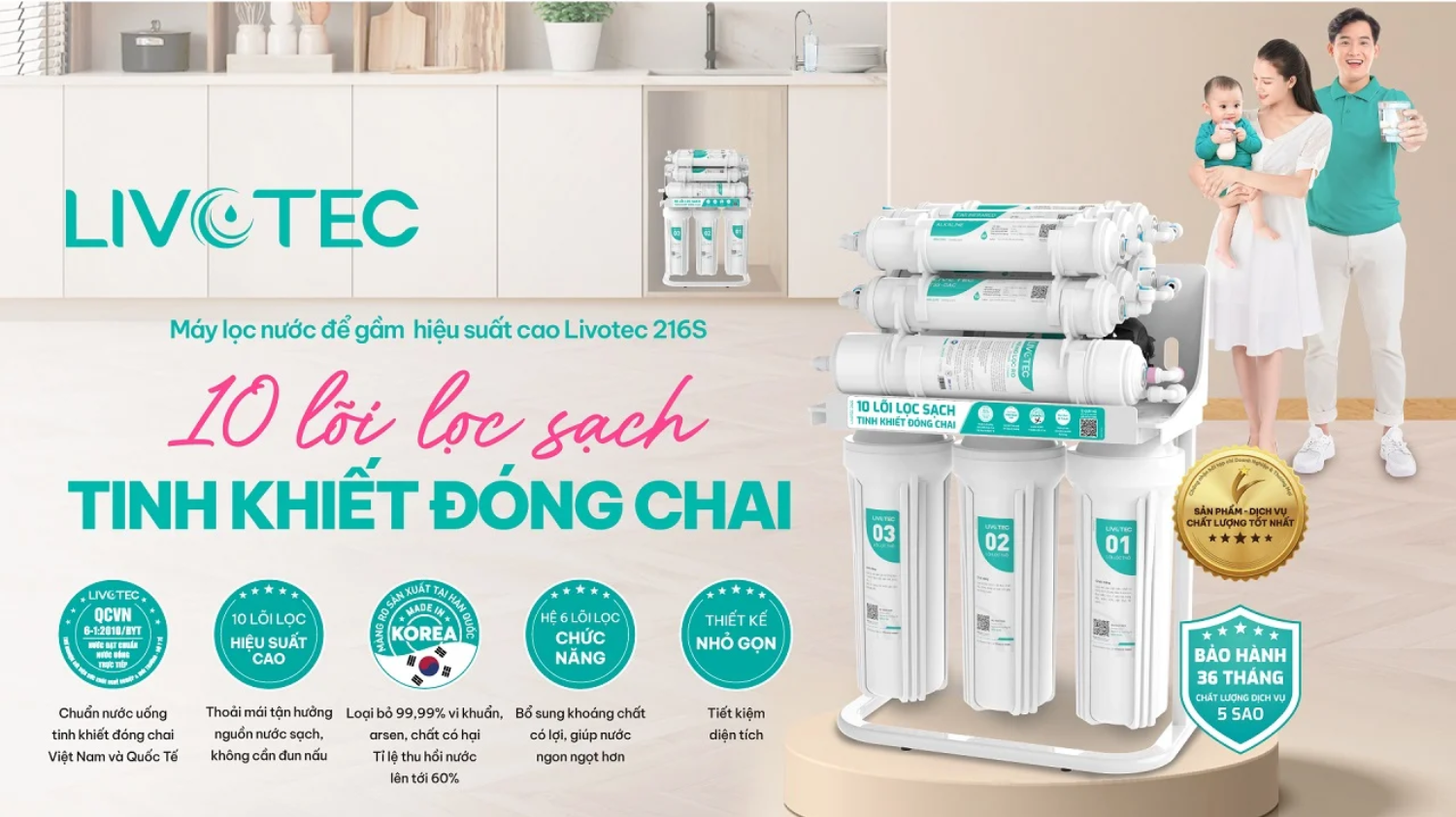Bạn có thể uống nước trực tiếp nước từ Karofi Livotec 216 ngay sau lọc