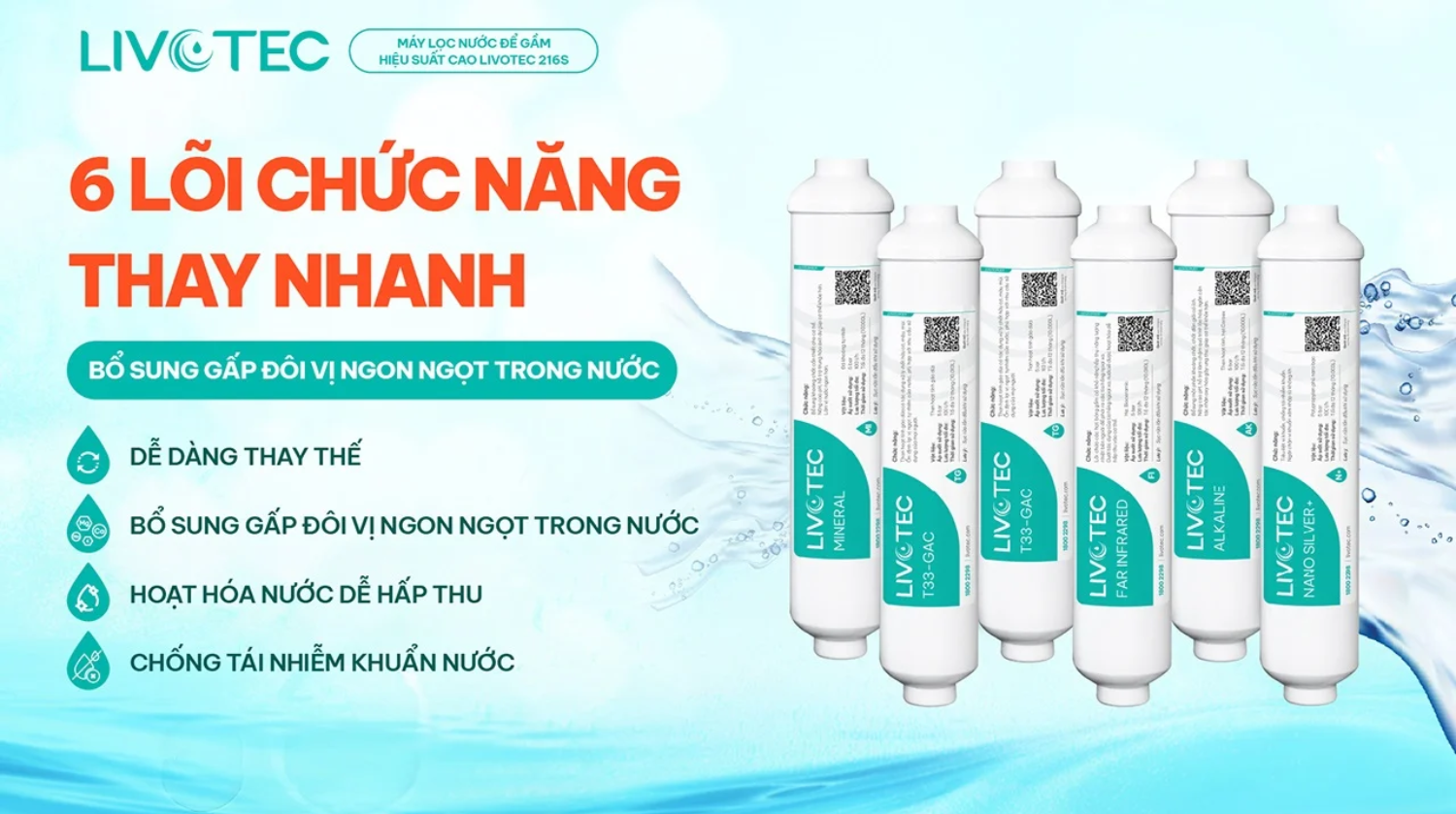 6 lõi chức năng mang lại hương vị nước tươi mát và lợi ích cho sức khỏe