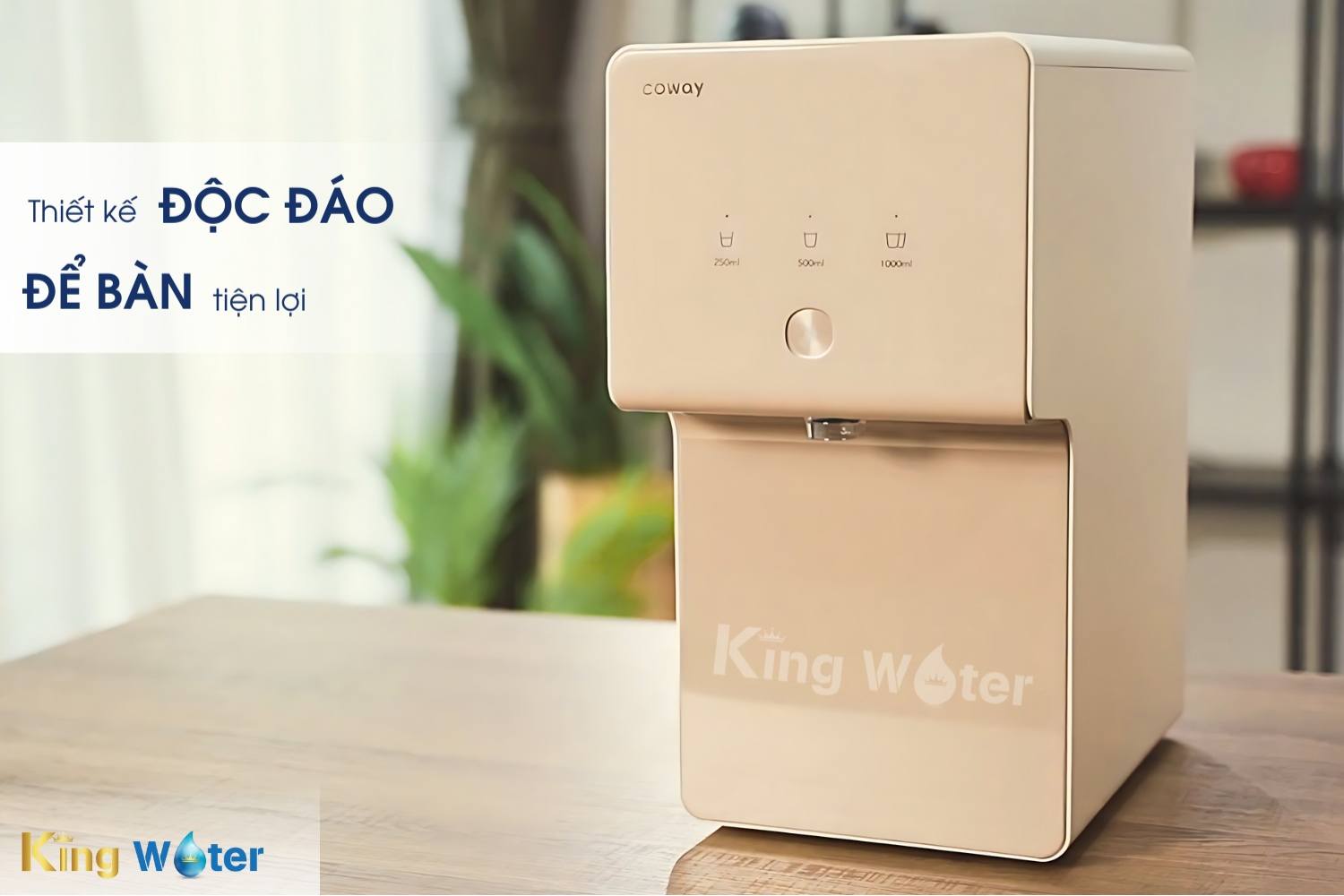 Myas lọc nước Coway P-6320R mang đến vẻ ngoài sáng bóng, hiện đại