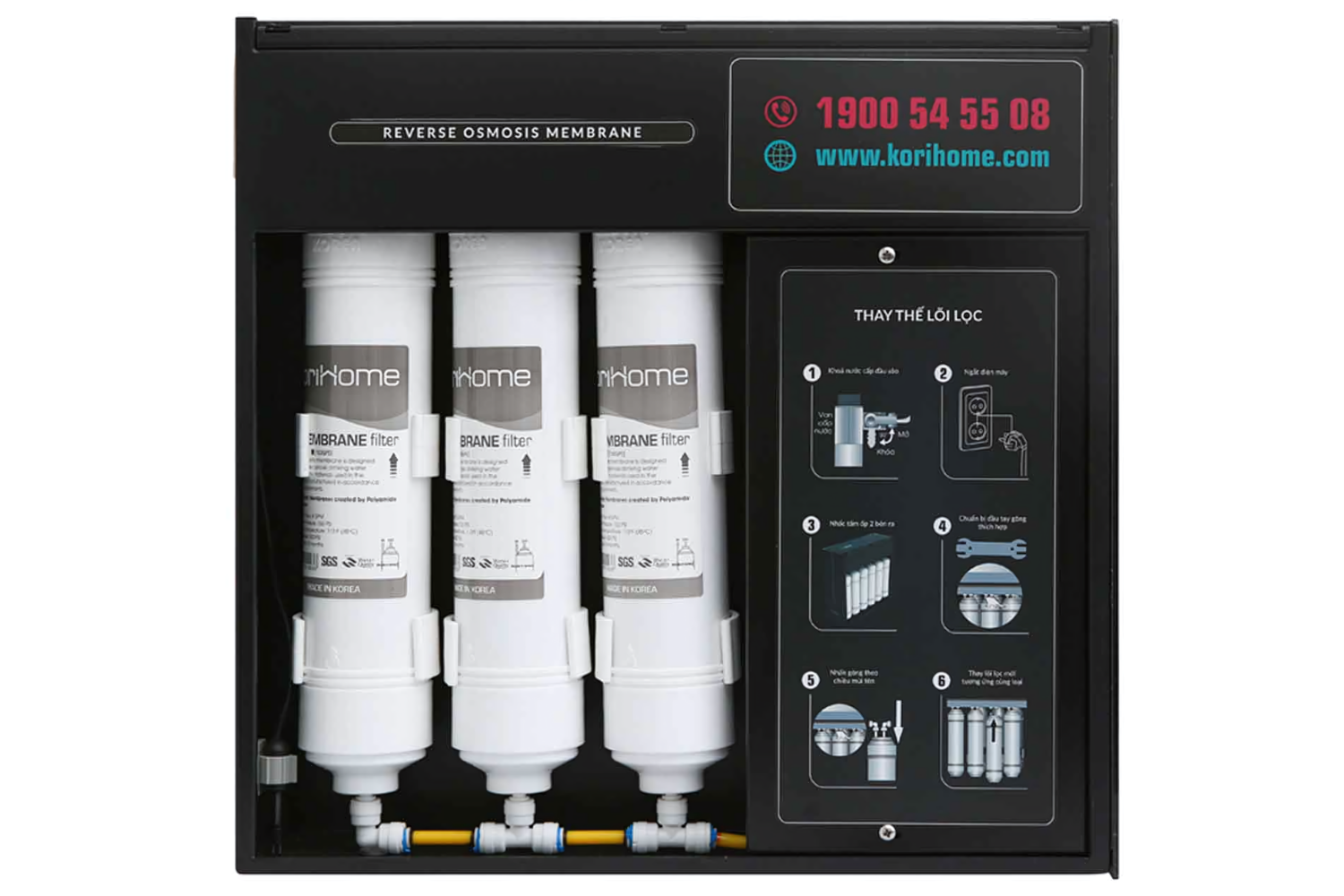 3 màng RO công suất cực lớn 150GPD, không cần bình áp