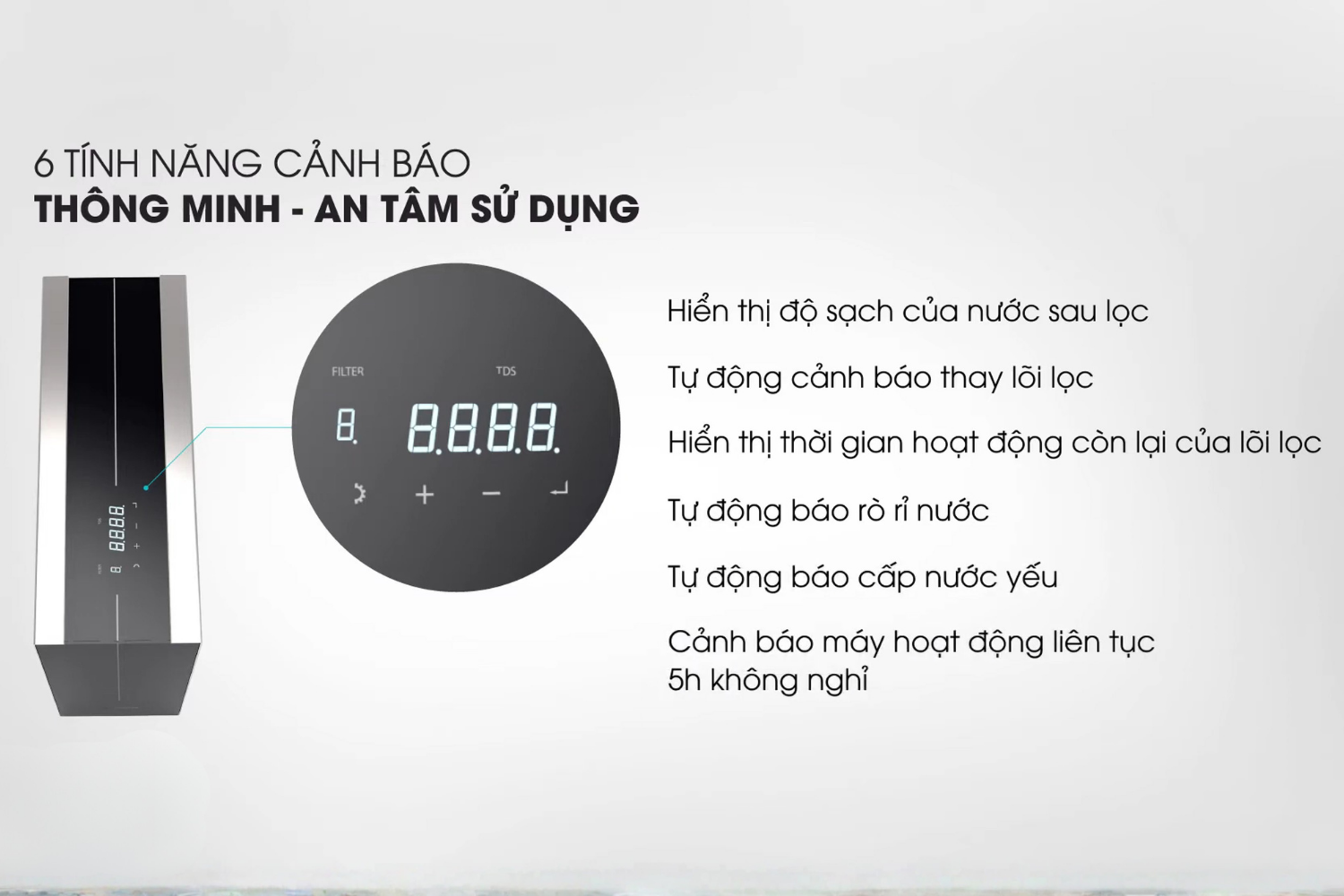 KORIHOME WPK-K93 được trang bị bảng hiển thị thông minh