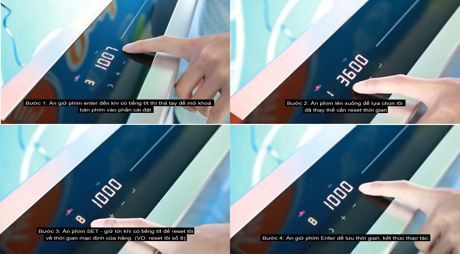 Các bước setup hiển thị của máy KoriHome WPK-K93