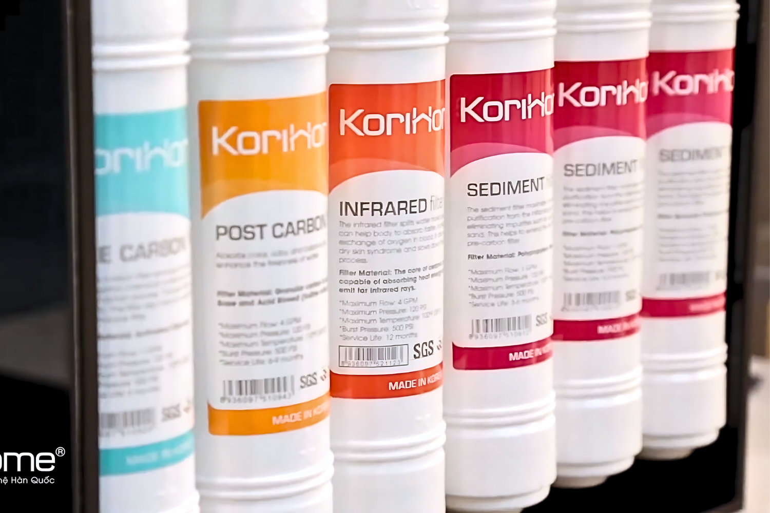 Máy lọc nước KoriHome WPK-K93 sở hữu hệ thống 9 lõi lọc nhập Hàn Quốc