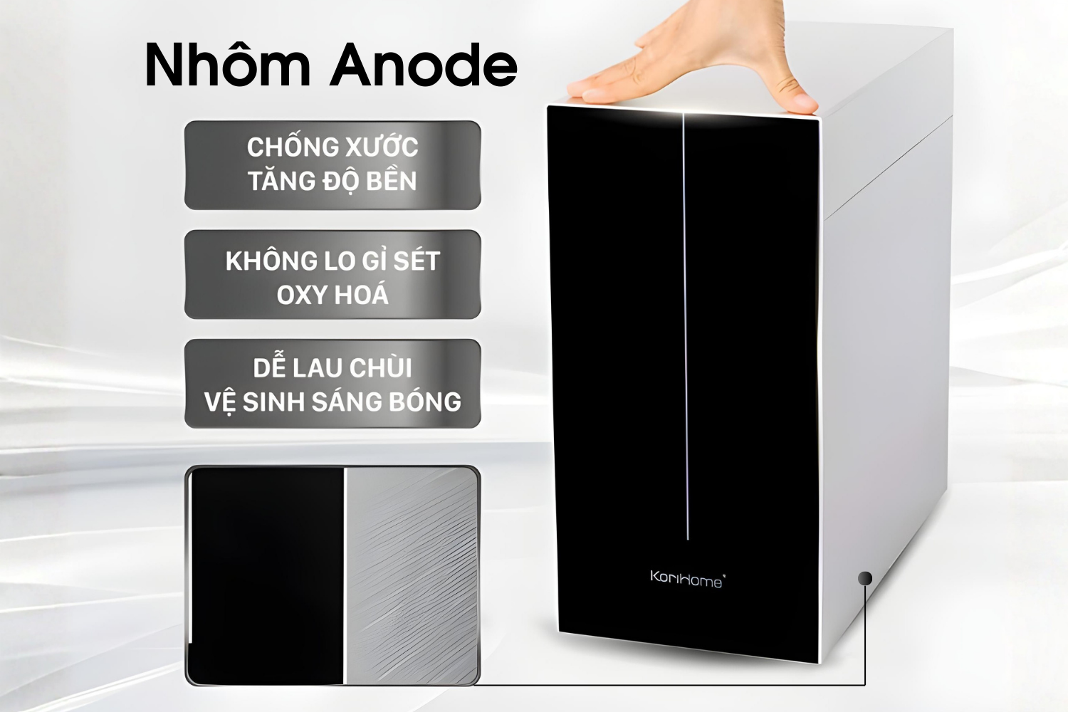 Lớp phủ nhôm Anode giúp tăng cường độ bền và khả năng chống oxy hóa