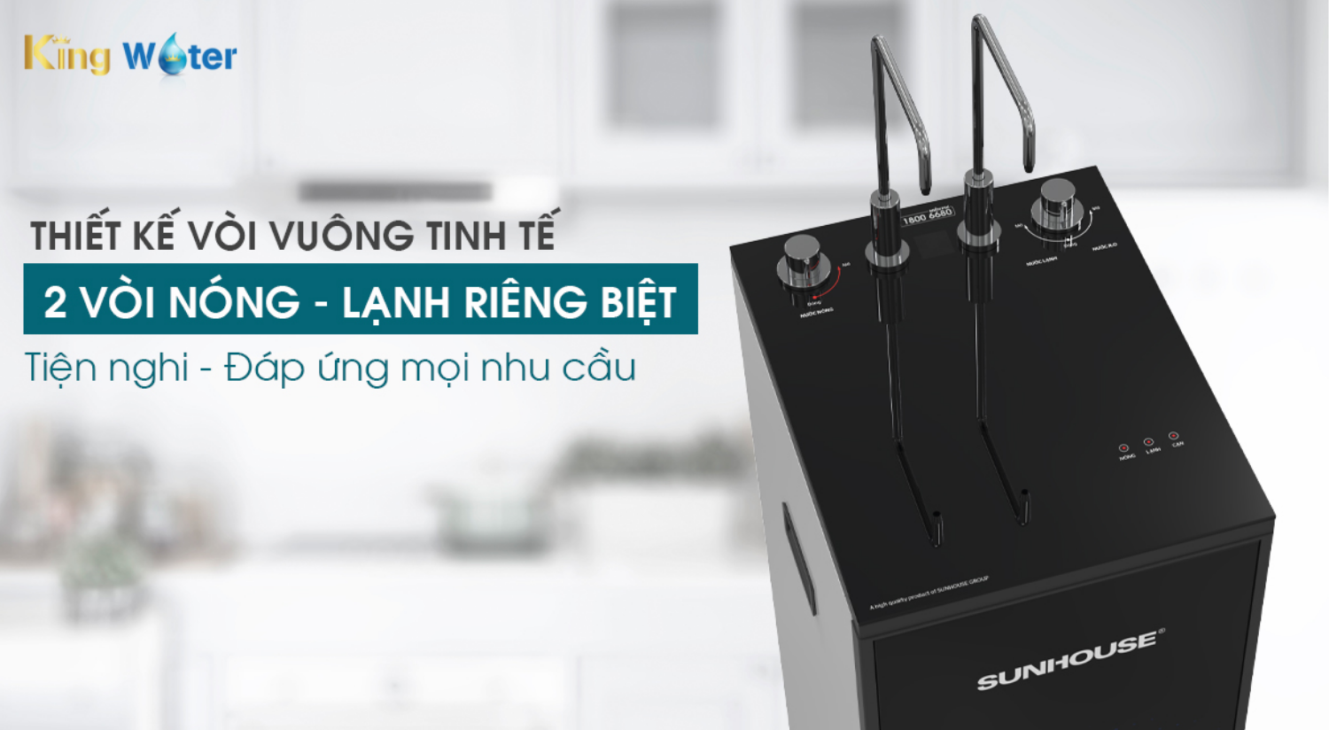 Sunhouse SHA76622KL có hệ thống điều khiển lấy nước cơ học tiện dụng