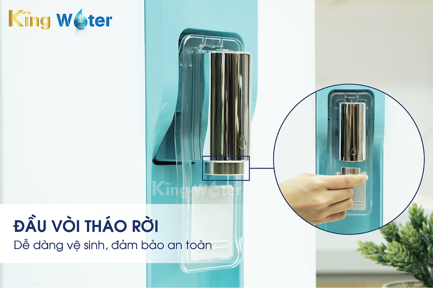 Đầu vòi Coway P-300R làm từ kim loại cao cấp