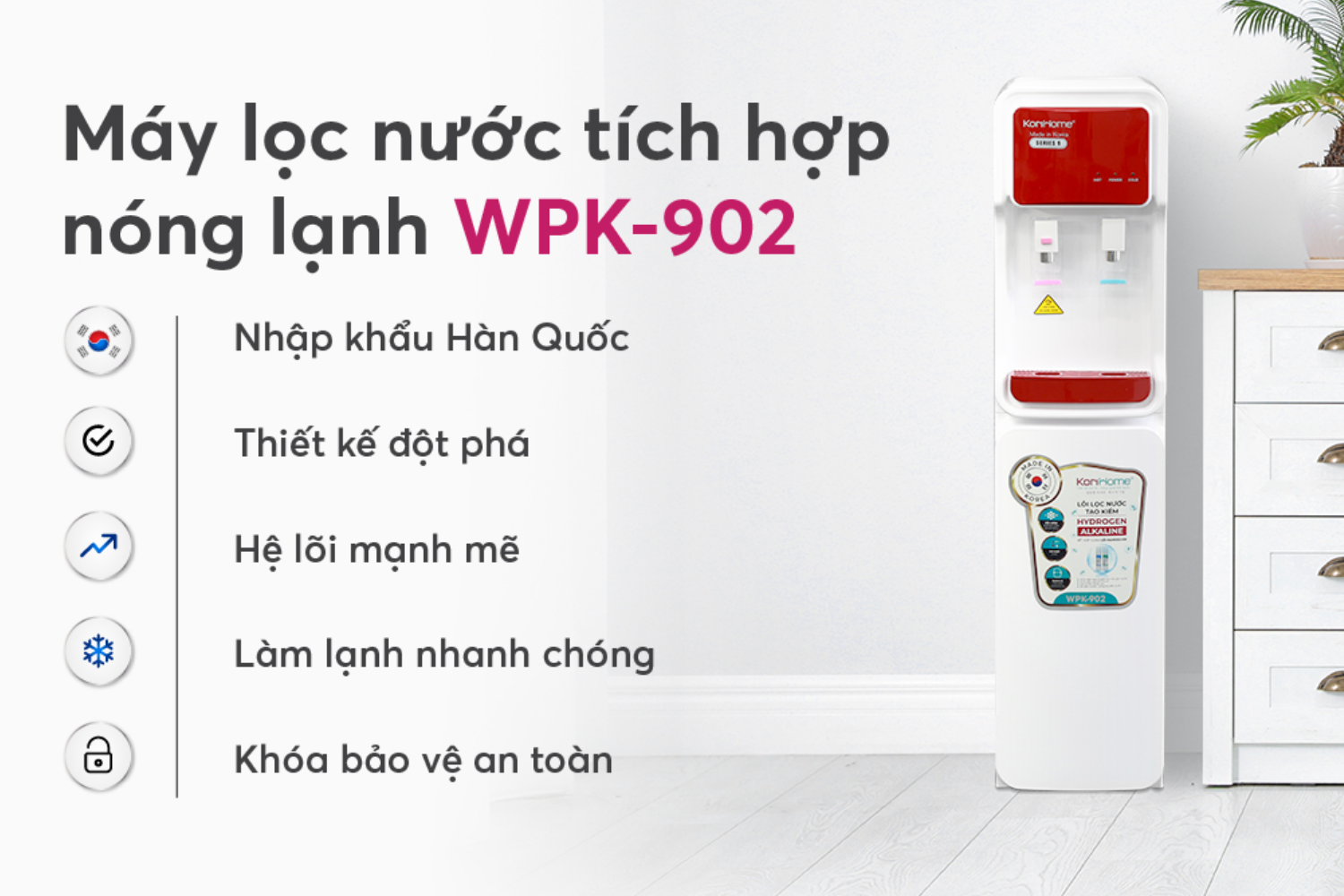Korihome WPK-902 - Máy lọc nước toàn diện cho gia đình