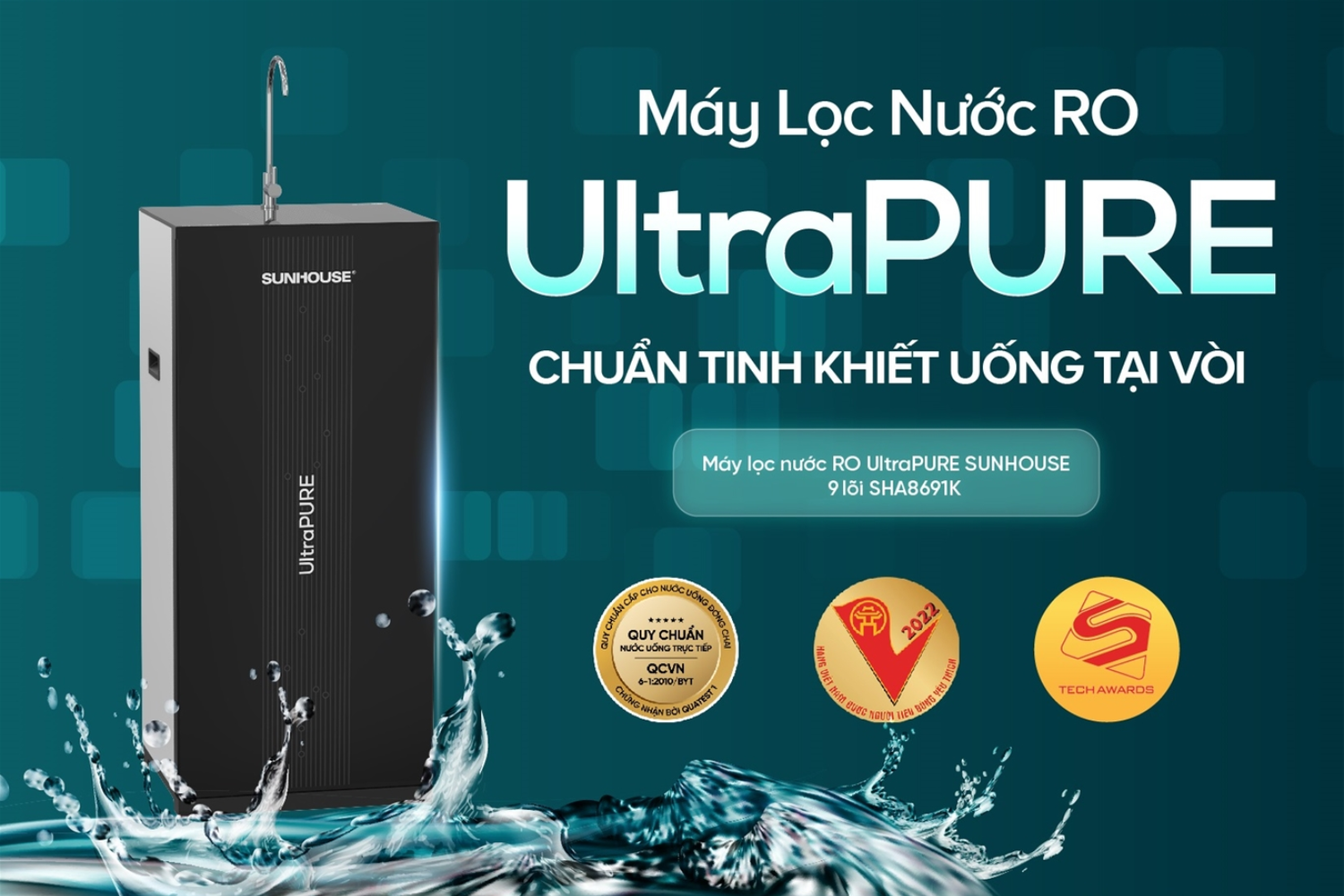 Máy lọc RO UltraPURE SUNHOUSE 9 lõi chuẩn tinh khiết