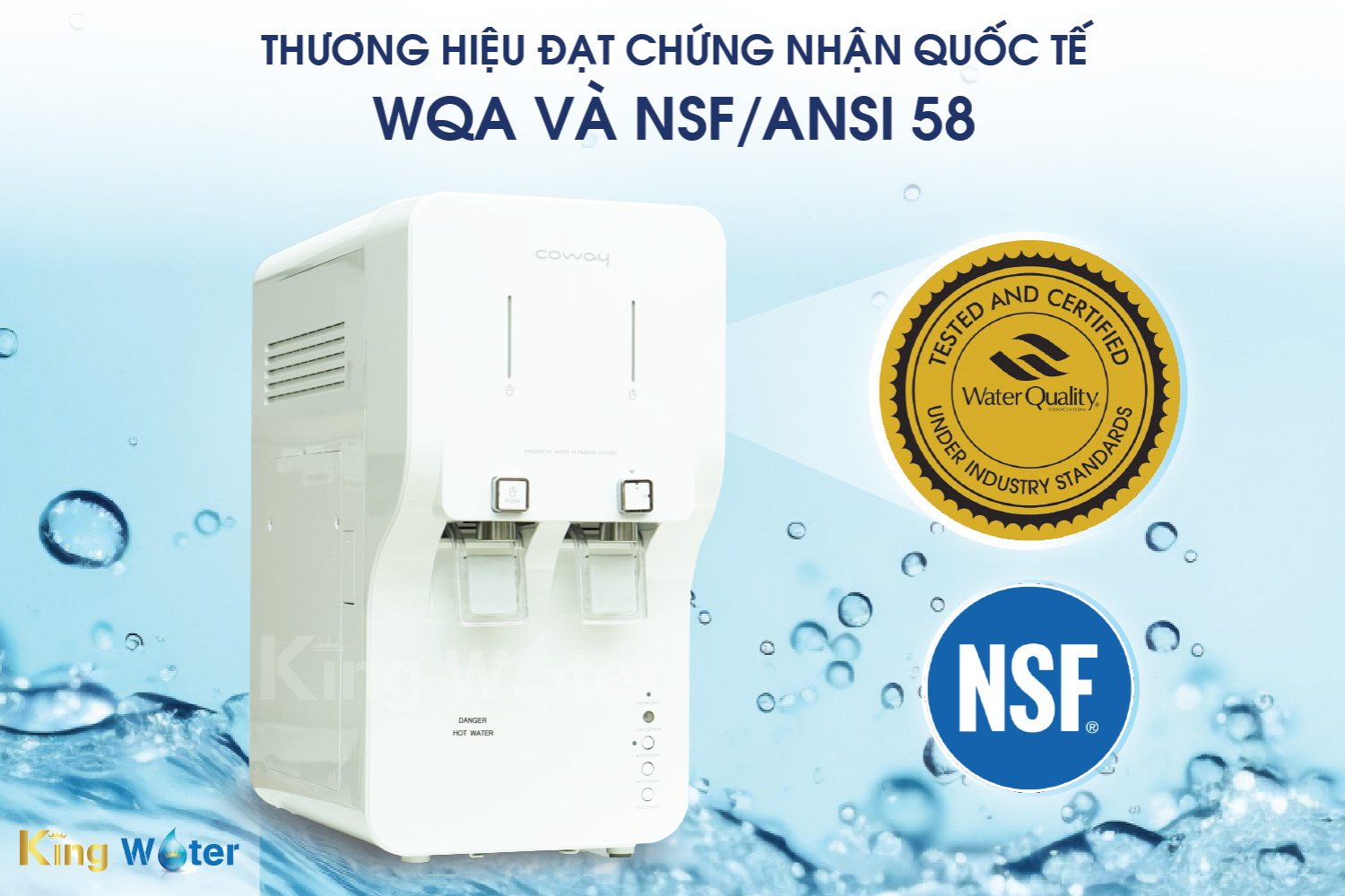 Các chứng nhận quốc tế là minh chứng cho chất lượng vượt trội của Coway NEO 2 (CHP-260L)