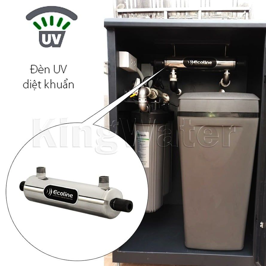 Hệ thống lọc tổng của tập đoàn AoSmith còn được tích hợp đèn UV