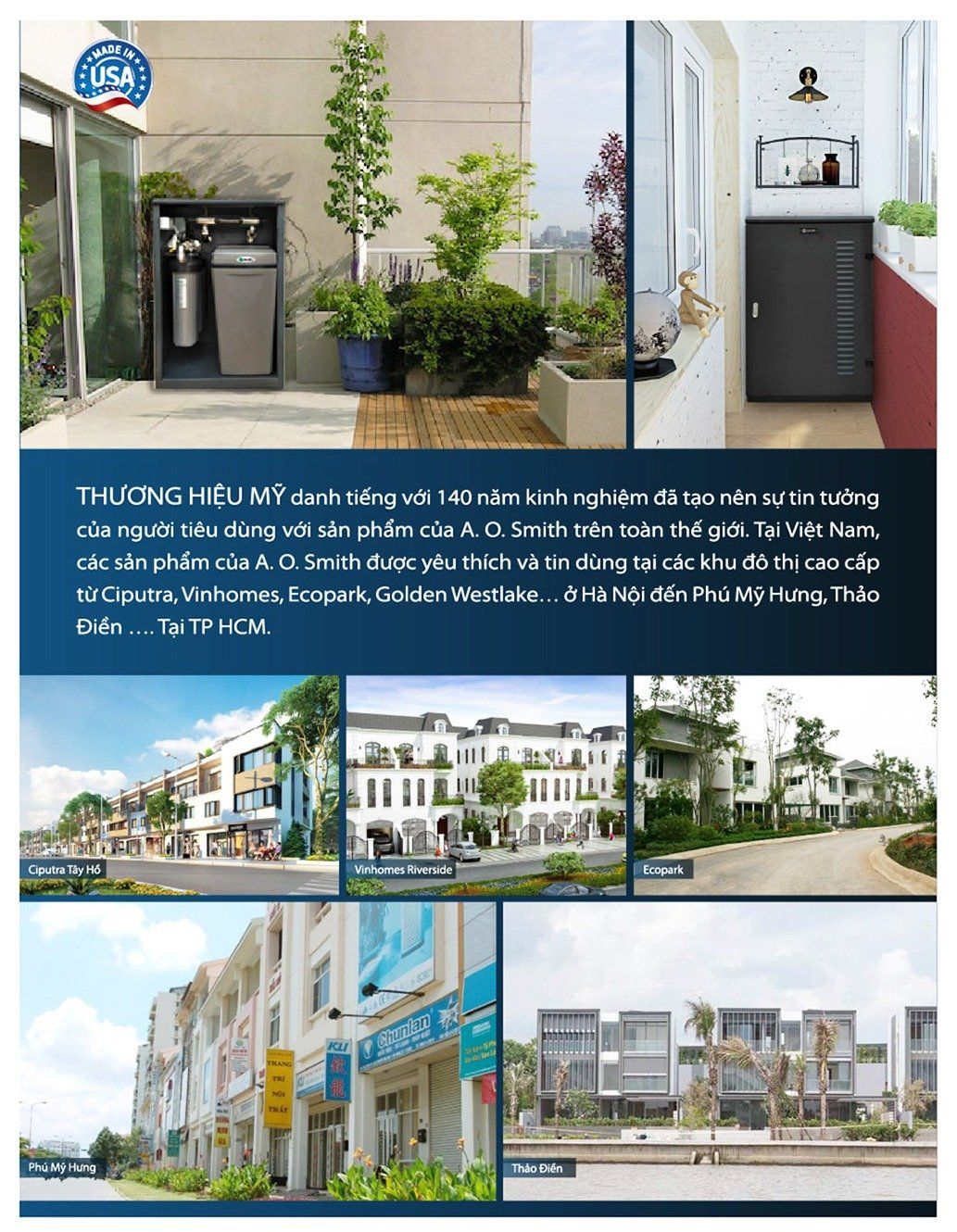 Điểm nổi bật của hệ thống lọc tổng Ao Smith i97