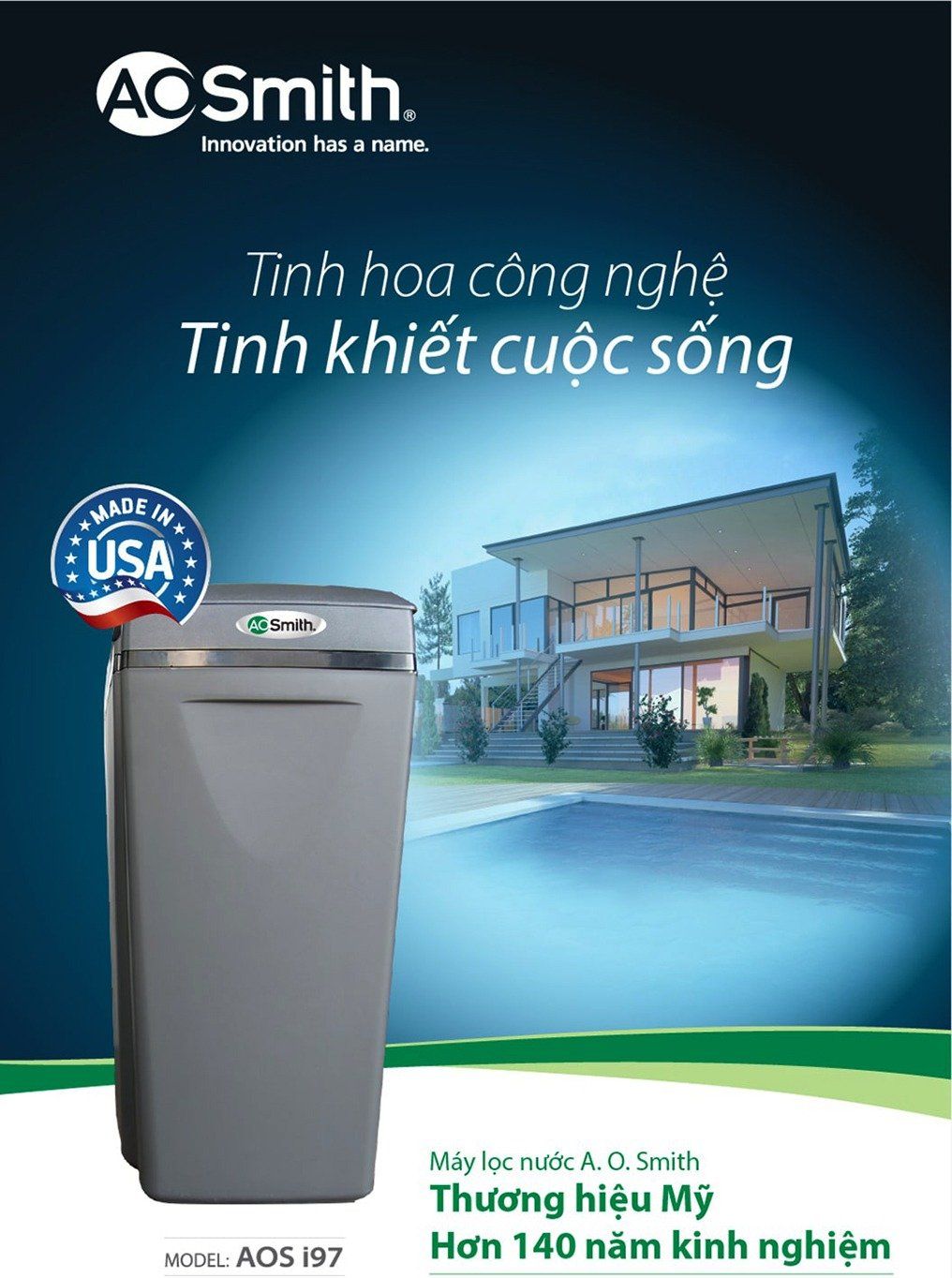 A.O.Smith AOS i97 tạo thiện cảm cho các khách hàng ngay từ cái nhìn đầu tiên