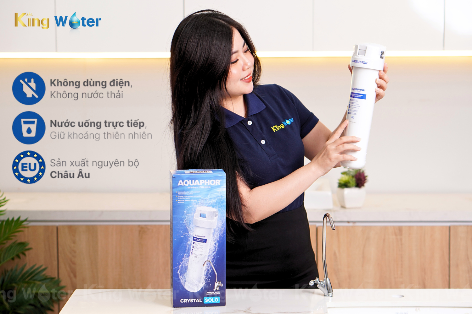 Aquaphor Crystal Solo duy trì tiêu chuẩn vận hành đặc trưng của dòng máy Nano Châu Âu