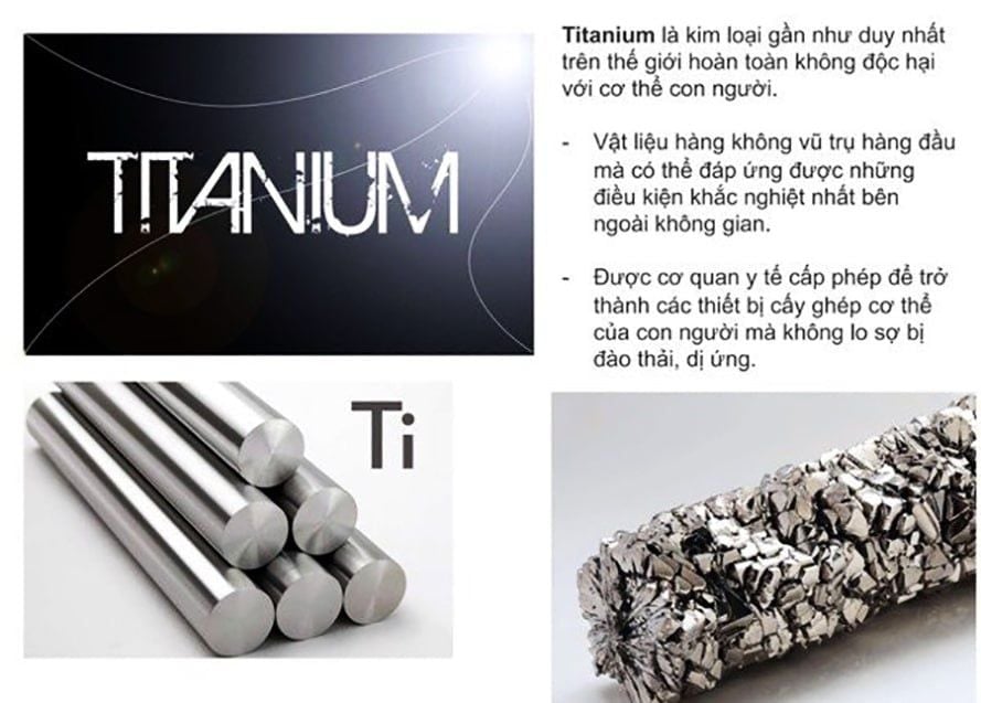 Titanium là loại kim loại gần như duy nhất không gây hại cho con người