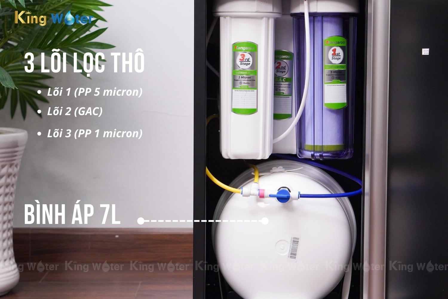 Các lõi lọc thô của máy lọc nước Kangaroo KG12A8