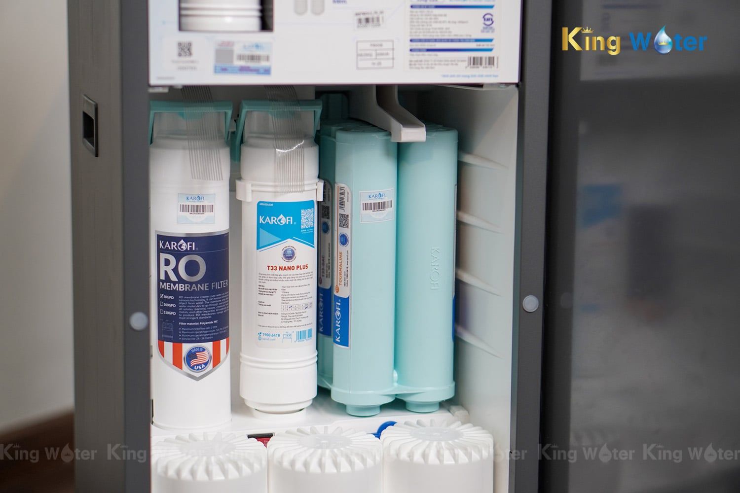 Lõi T33 Nano Plus được lắp thực tế trong máy lọc nước