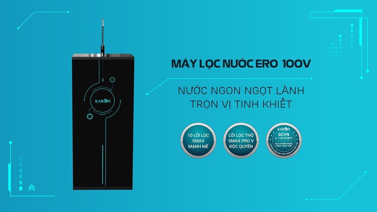 Karofi ERO100V sở hữu thiết kế tủ kính tràn viền cao cấp