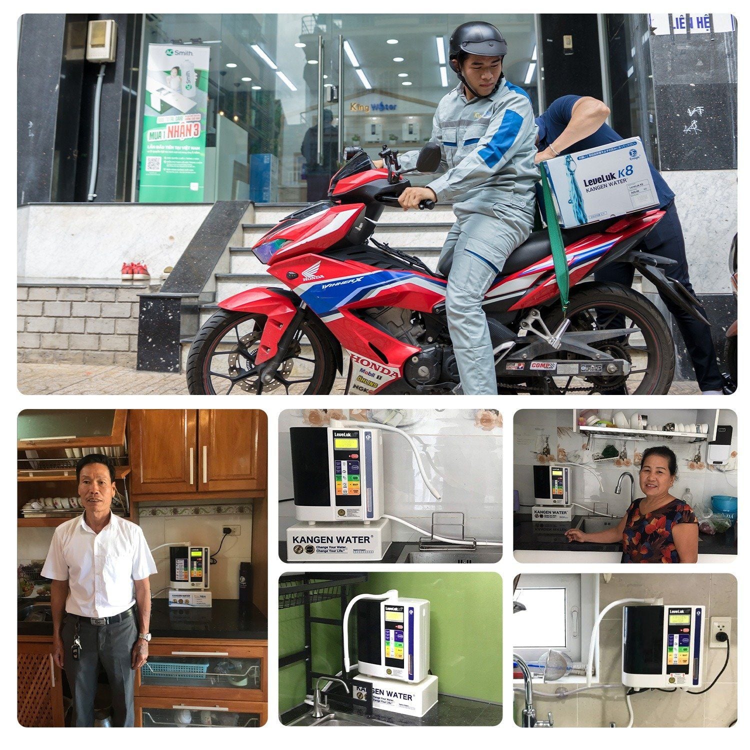 Hình ảnh lắp đặt thực tế tại nhà khách hàng Kangen SD501 tại KingWater