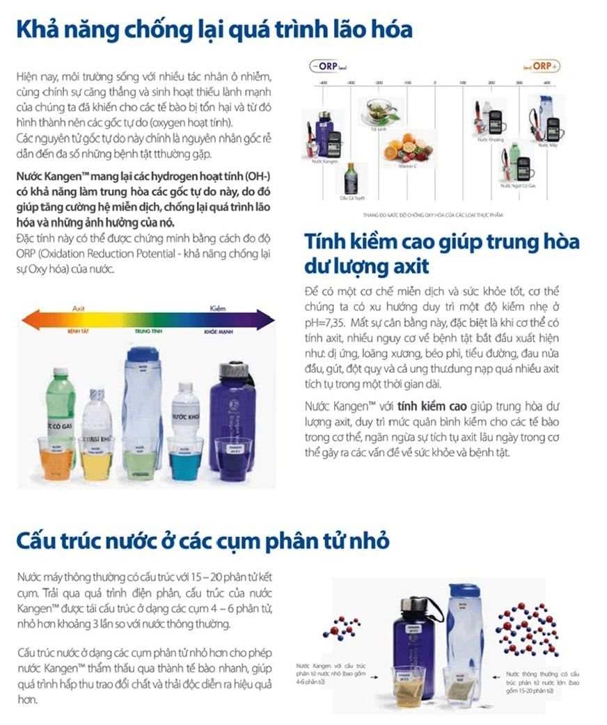 4 đặc tính quan trọng chỉ có ở nước ion kiềm của máy lọc nước Kangen Super 501