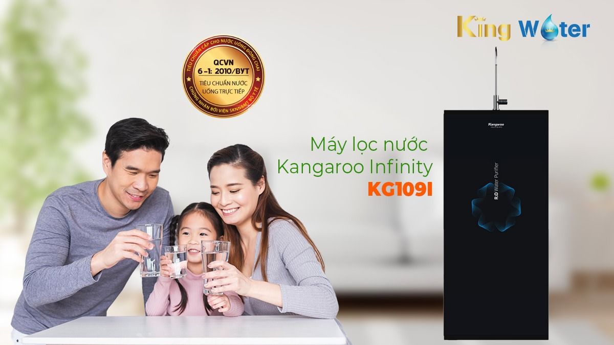 Kangaroo RO Infinity KG109I công suất lọc đạt 10L/giờ