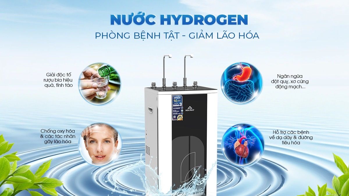 Hoà Phát HPN625 tạo nước giàu Hydrogen chống oxy hoá