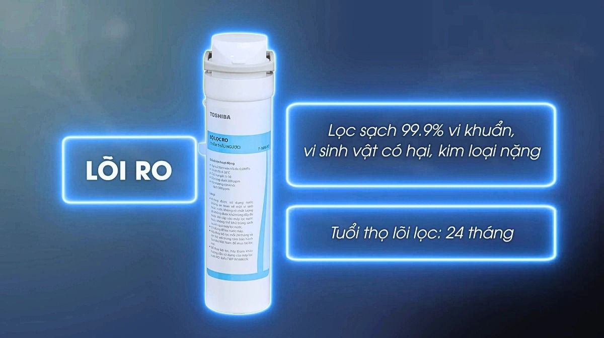 Nguồn nước sau khi qua hệ thống lọc sạch đến 99.9% các chất gây ô nhiễm