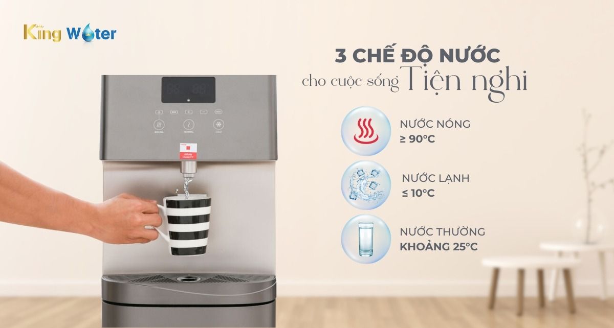 Trang bị lên đến 3 chế độ nước tiện lợi