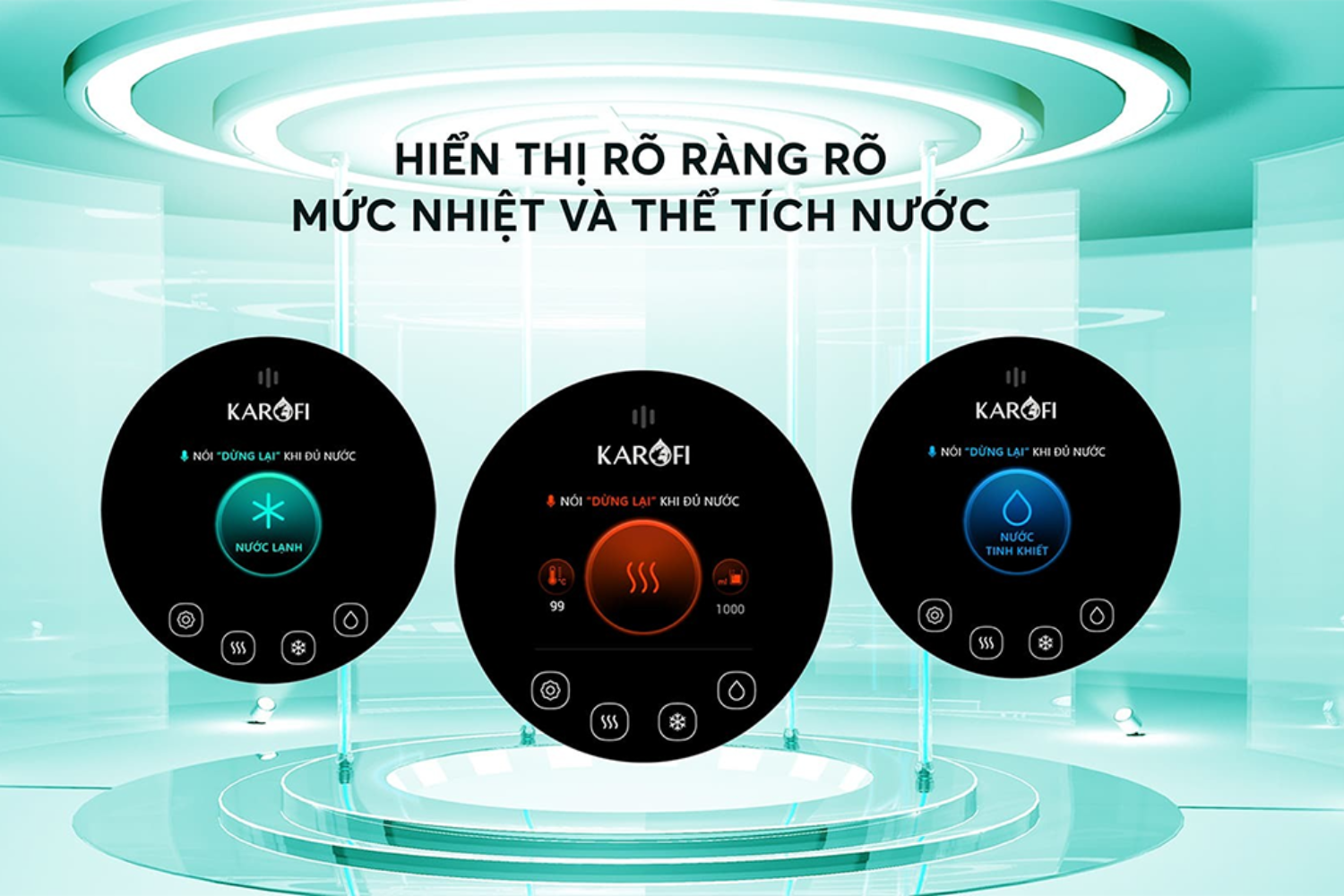 Người dùng có thể chọn chính xác nhiệt độ và dung tích rót phù hợp