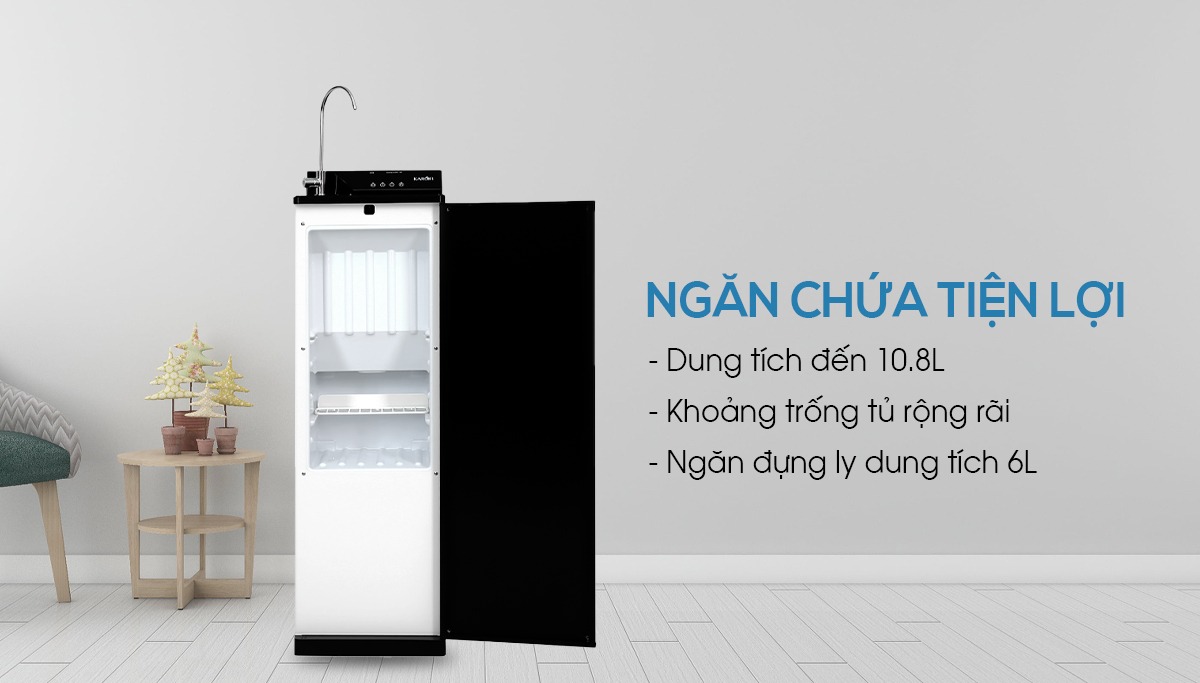 Karofi Optimus Plus O-P1310 trang bị ngăn chứa đồ & bánh xe di chuyển tiện lợi