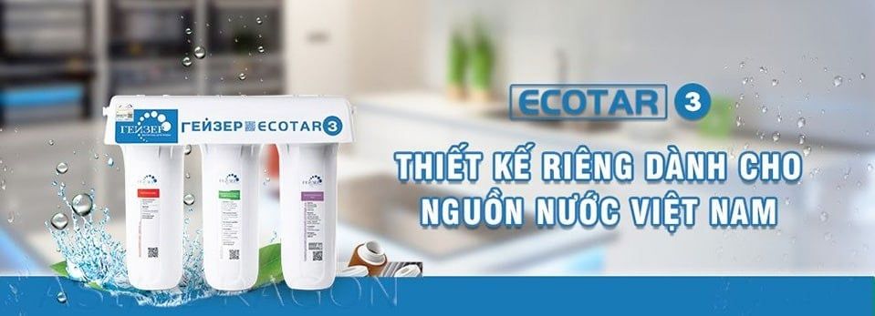 Bộ tiền lọc Geyser Ecotar 3 được đánh giá là phù hợp cho máy lọc nước Kangen model Super 501