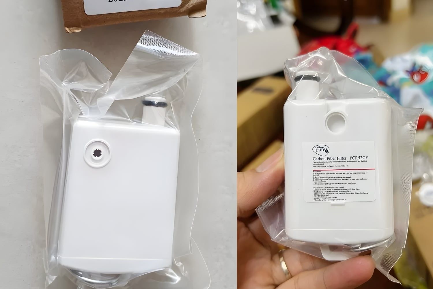 Lõi lọc CF hấp thụ clo dư, mùi khó chịu phía sau màng lọc RO