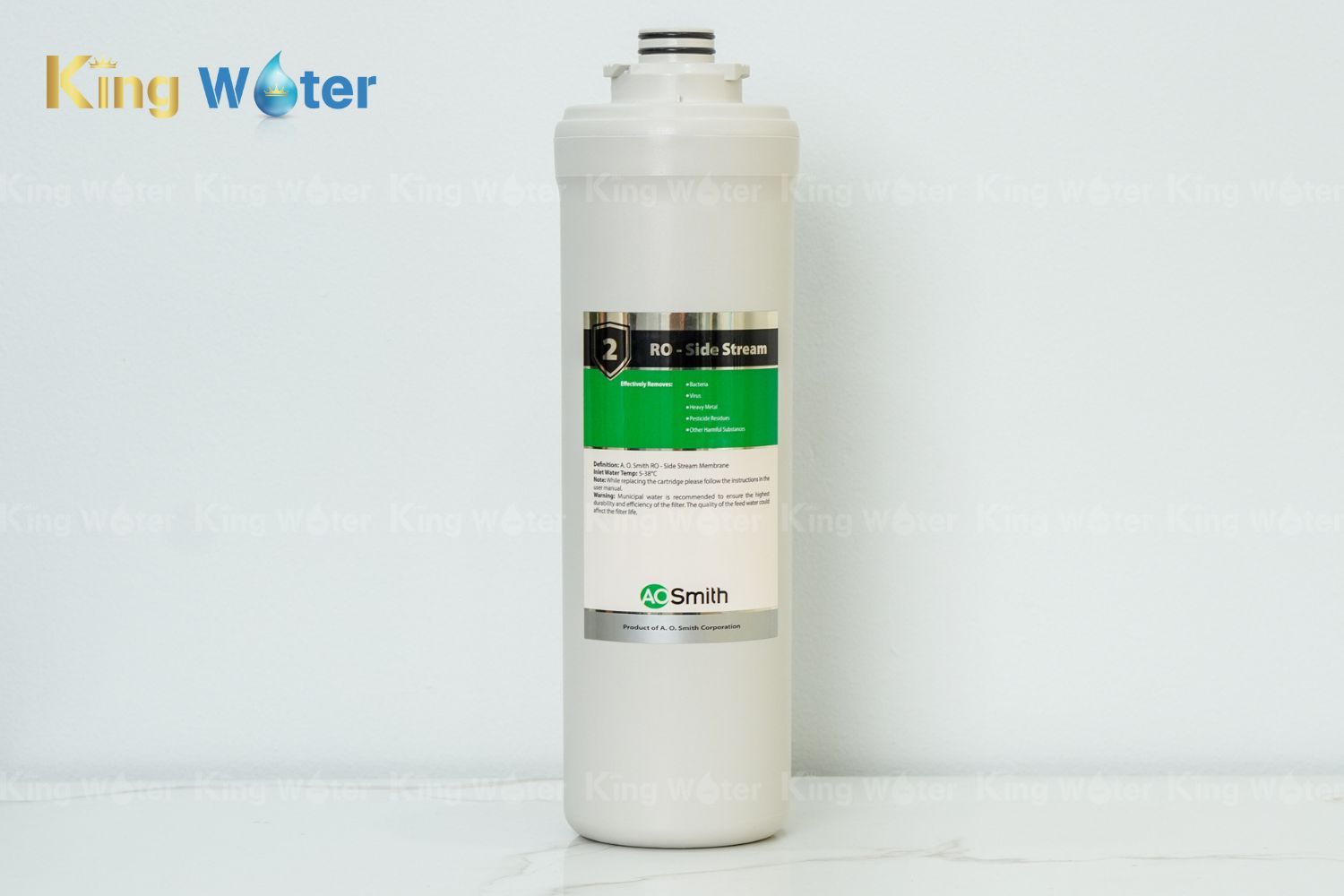 Lõi RO Side Stream 2.0 loại bỏ các chất bẩn có kích thước lớn hơn 5 micron