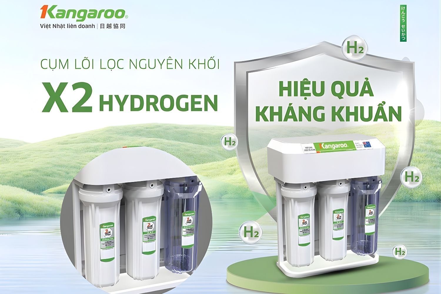 Cụm lõi nguyên khối gấp đôi Hydrogen và tăng hiệu quả kháng khuẩn