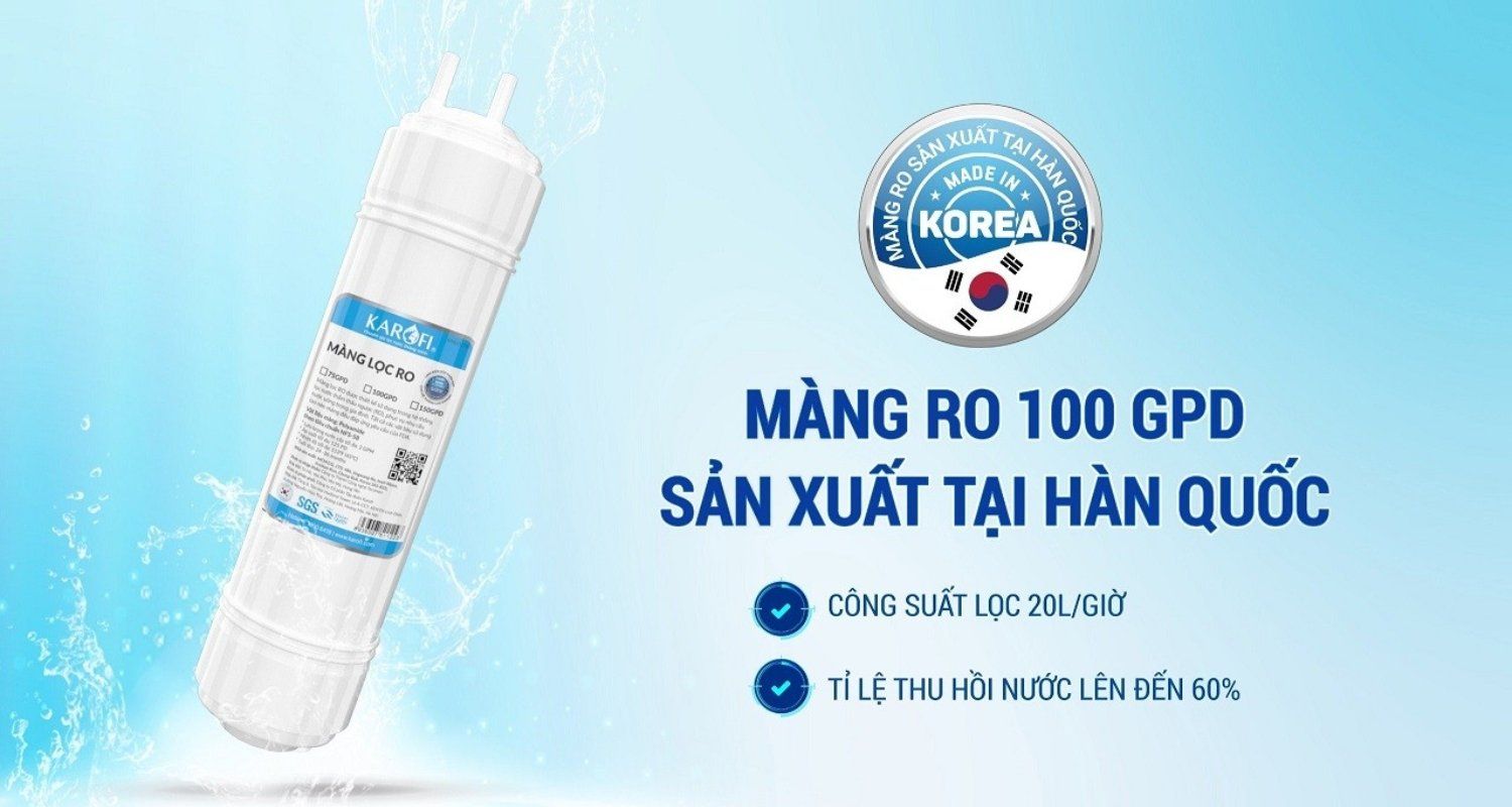 Màng Smax RO 100GDP công nghệ tiên tiến từ Hàn Quốc